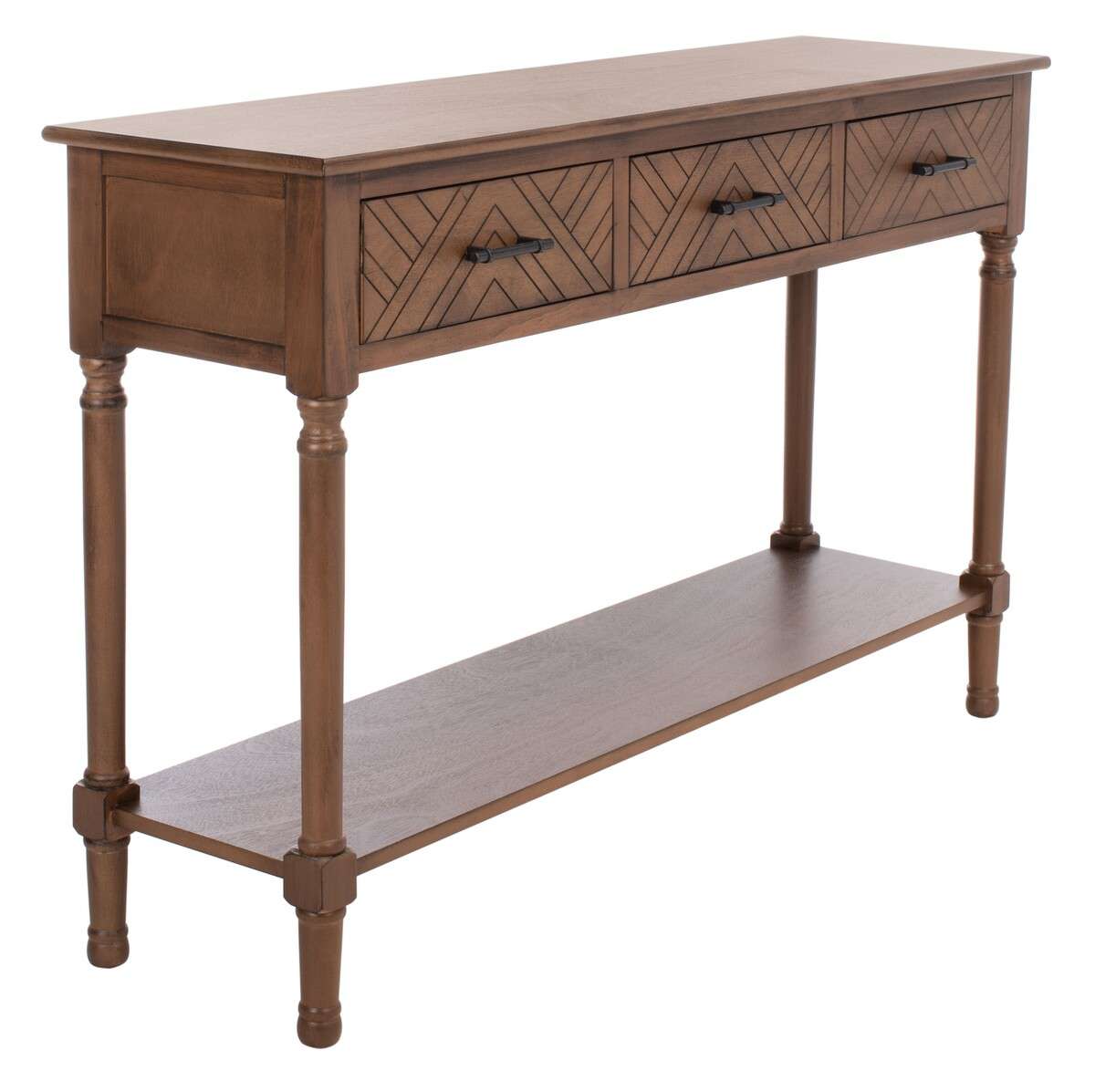 Safavieh Peyton 3 Drawer Console Table - Brown | Console Tables | Modishstore - 3