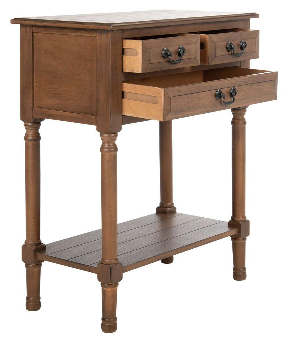 Safavieh Primrose 3 Drawer Console Table - Brown | Console Tables | Modishstore - 3