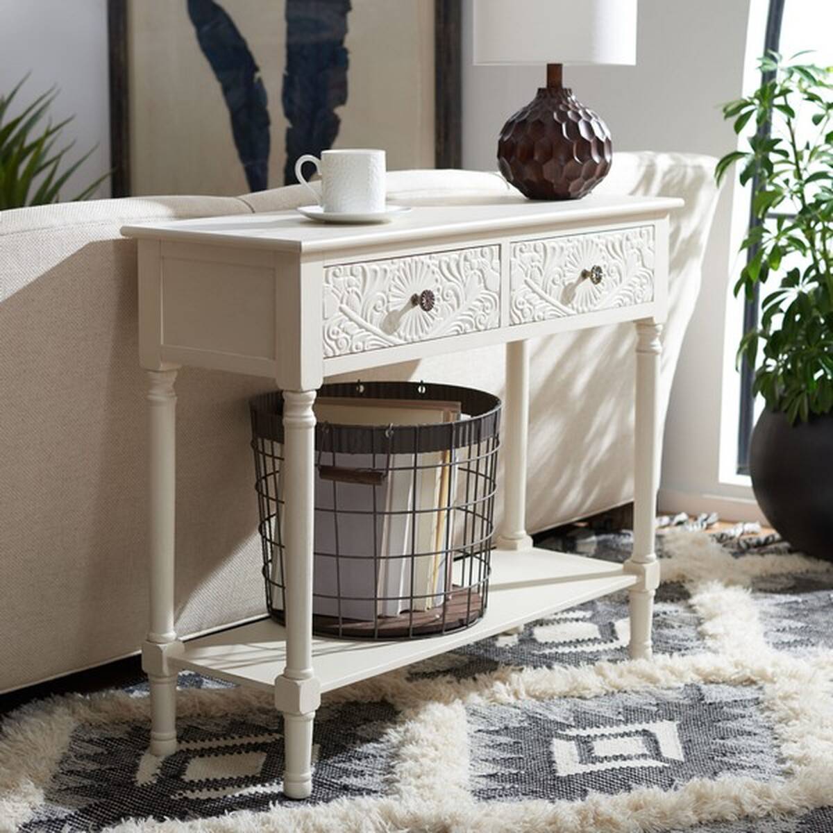 Safavieh Josie 2 Drawer Console Table | Console Tables | Modishstore - 3