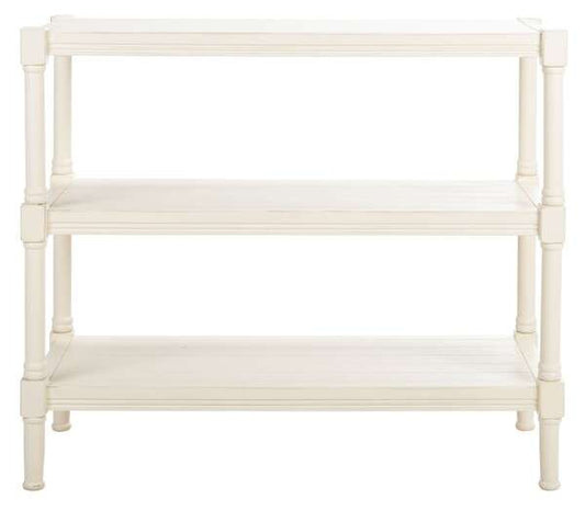 Safavieh Rafiki 3 Shelf Console Table - Distressed White | Console Tables | Modishstore