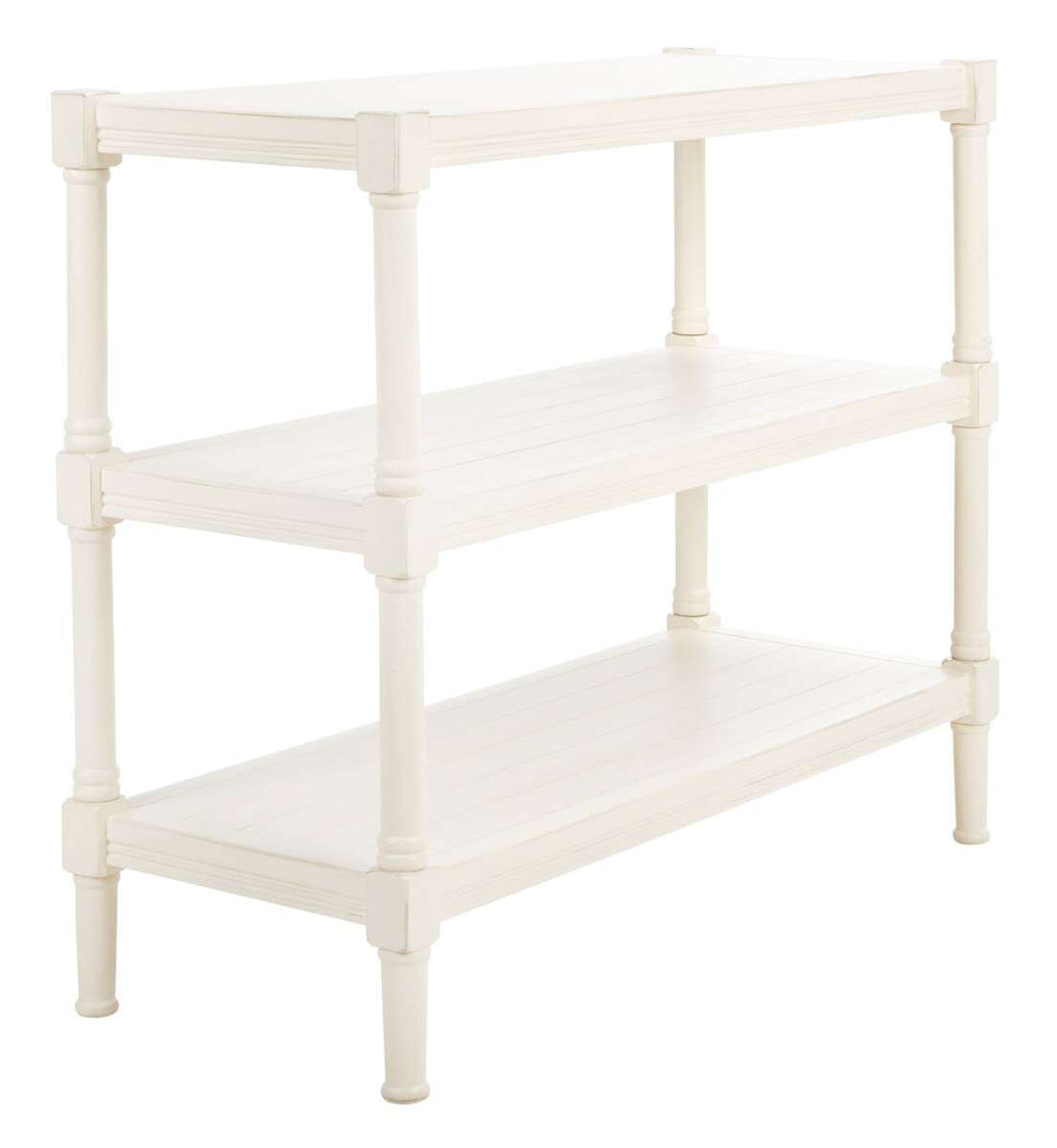 Safavieh Rafiki 3 Shelf Console Table - Distressed White | Console Tables | Modishstore - 2