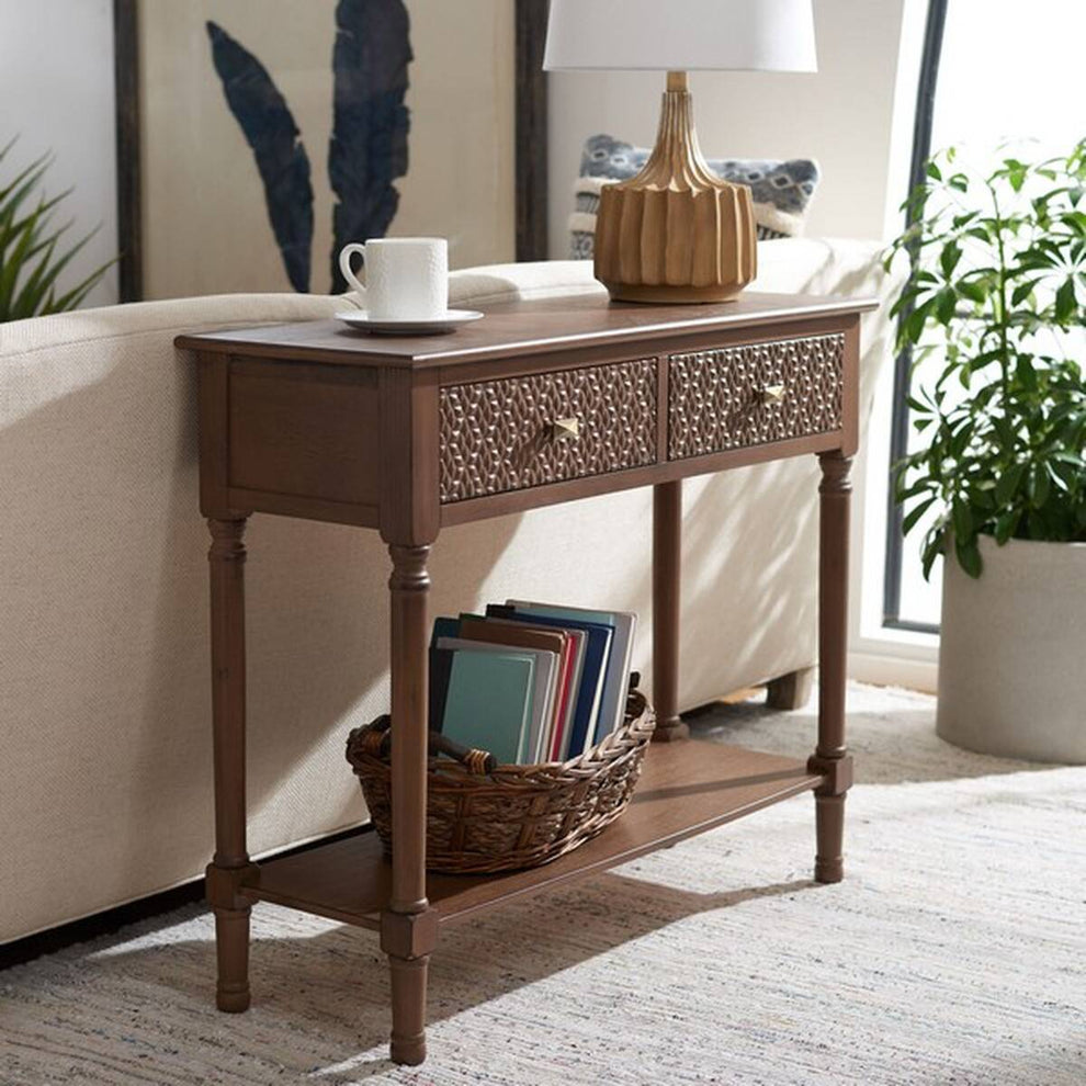 Safavieh Halton 2Drw Console Table | Console Tables | Modishstore - 7