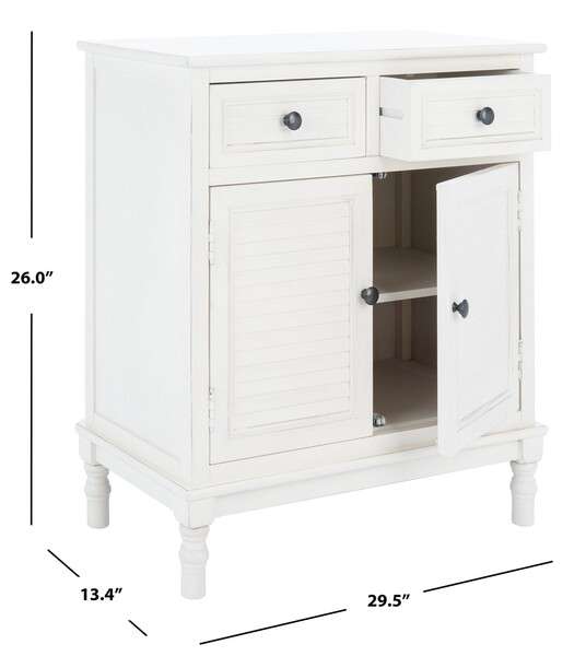 Safavieh Tate 2Drw 2 Door Sideboard - Distressed White | Console Tables | Modishstore - 4