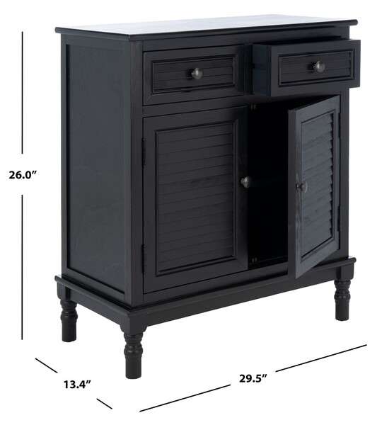 Safavieh Tate 2Drw 2 Door Sideboard - Black | Console Tables | Modishstore - 4