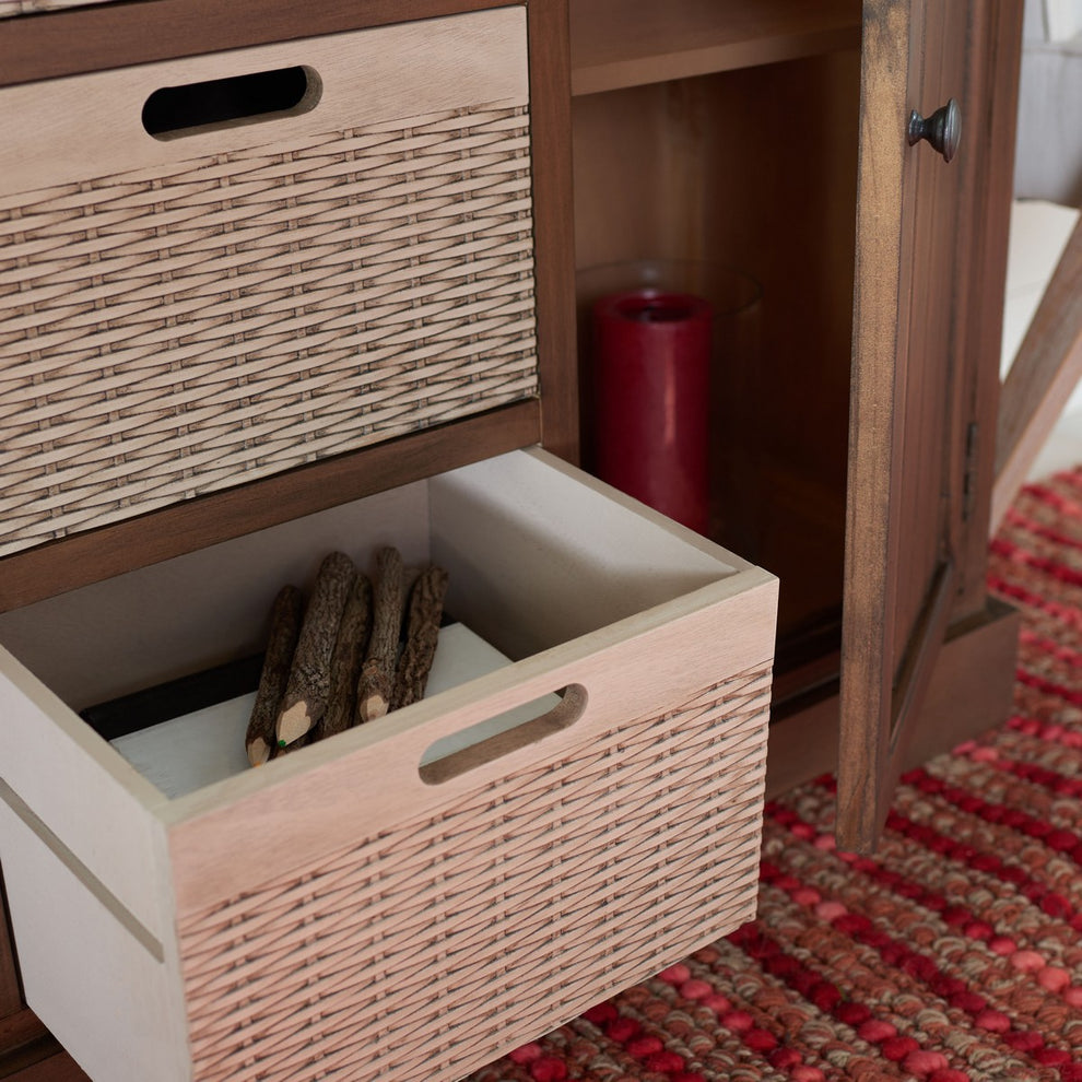 Safavieh Landers 2Dr & 3 Removable Baskets | Console Tables | Modishstore - 16