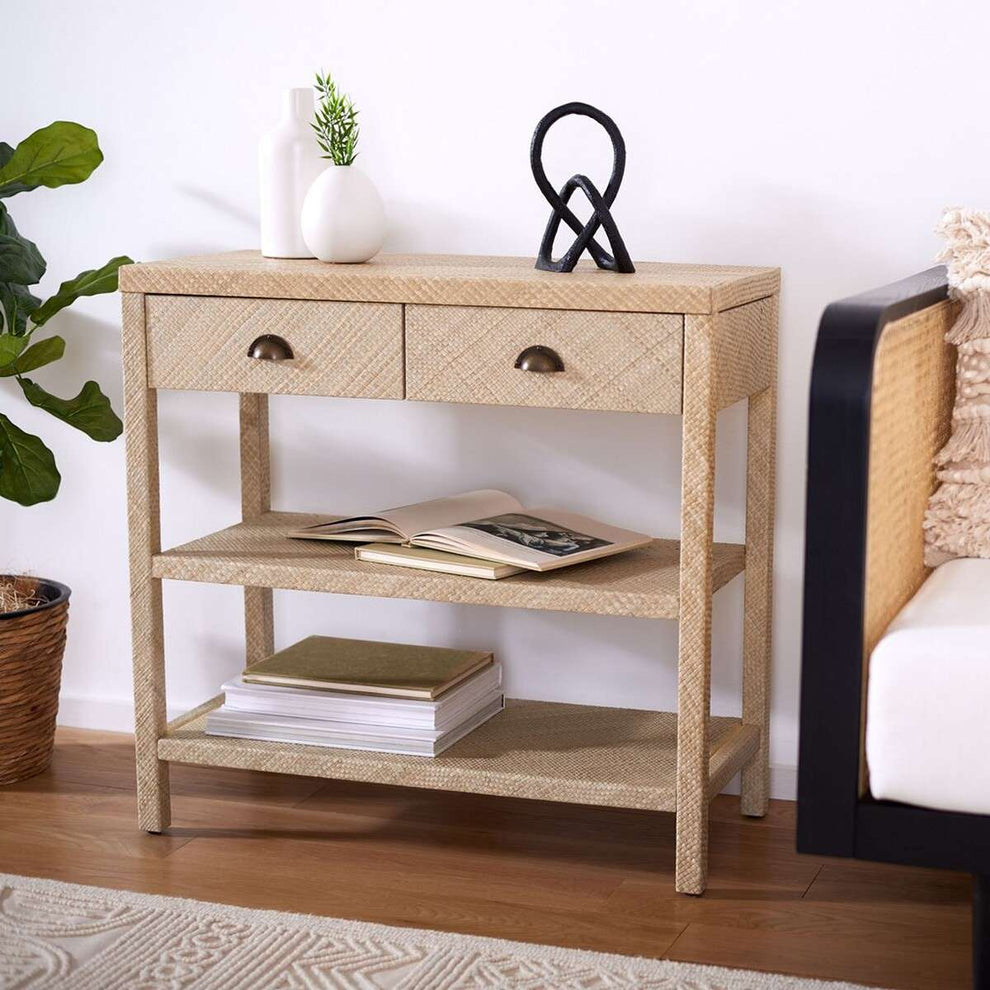 Safavieh Apis Raffia Console Table - Light Natural | Console Tables | Modishstore - 4