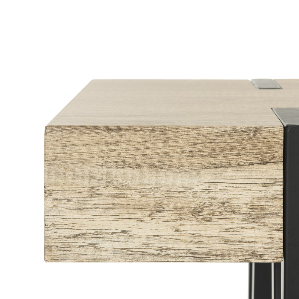 Safavieh Alyssa Rectangular Rustic Midcentury Wood Top Console Table | Console Tables | Modishstore - 4