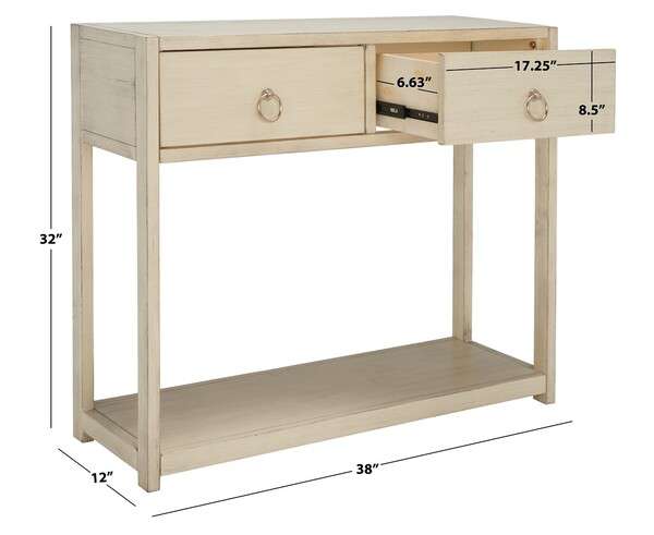 Safavieh Sadie Console Table - Antique White | Console Tables | Modishstore - 4