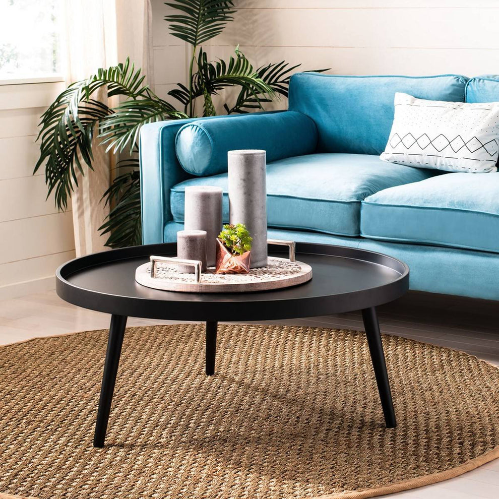 Safavieh Fritz Round Tray Top Coffee Table | Coffee Tables | Modishstore - 2