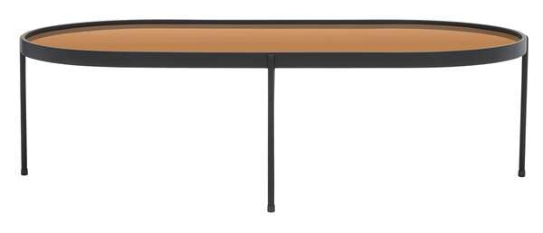 Safavieh Emmerick Mirrored Coffee Table - Rose Gold Top | Coffee Tables | Modishstore