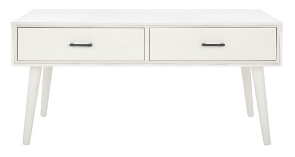 Safavieh Mozart Mid   Century 2 Drawer Coffee Table | Coffee Tables | Modishstore - 1