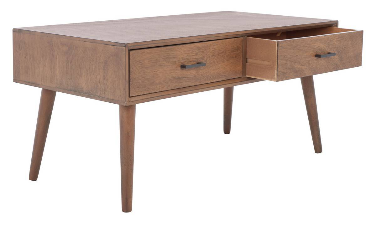 Safavieh Mozart Mid   Century 2 Drawer Coffee Table | Coffee Tables | Modishstore - 10