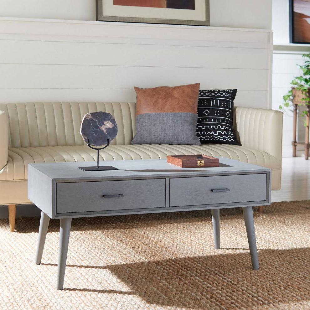 Safavieh Mozart Mid   Century 2 Drawer Coffee Table | Coffee Tables | Modishstore - 16
