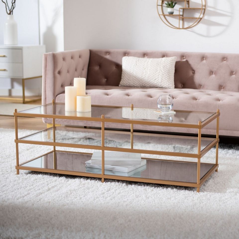 Safavieh Cathal Glass And Mirror Coffee Table | Coffee Tables |  Modishstore  - 6