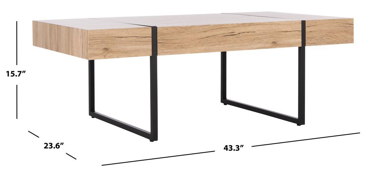 Safavieh Tristan Rectangular Modern Coffee Table | Coffee Tables | Modishstore - 8