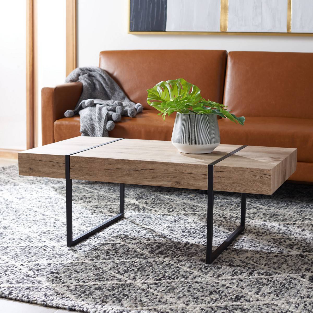 Safavieh Tristan Rectangular Modern Coffee Table | Coffee Tables | Modishstore - 6