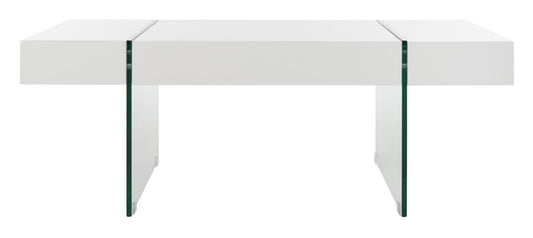 Safavieh Jacob Rectangular Glass Leg Modern Coffee Table | Coffee Tables | Modishstore - 1