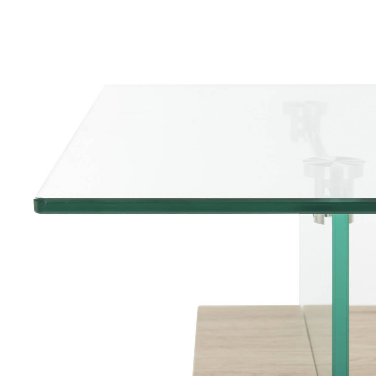 Safavieh Kayley Rectangular Modern Glass Coffee Table | Coffee Tables | Modishstore - 4