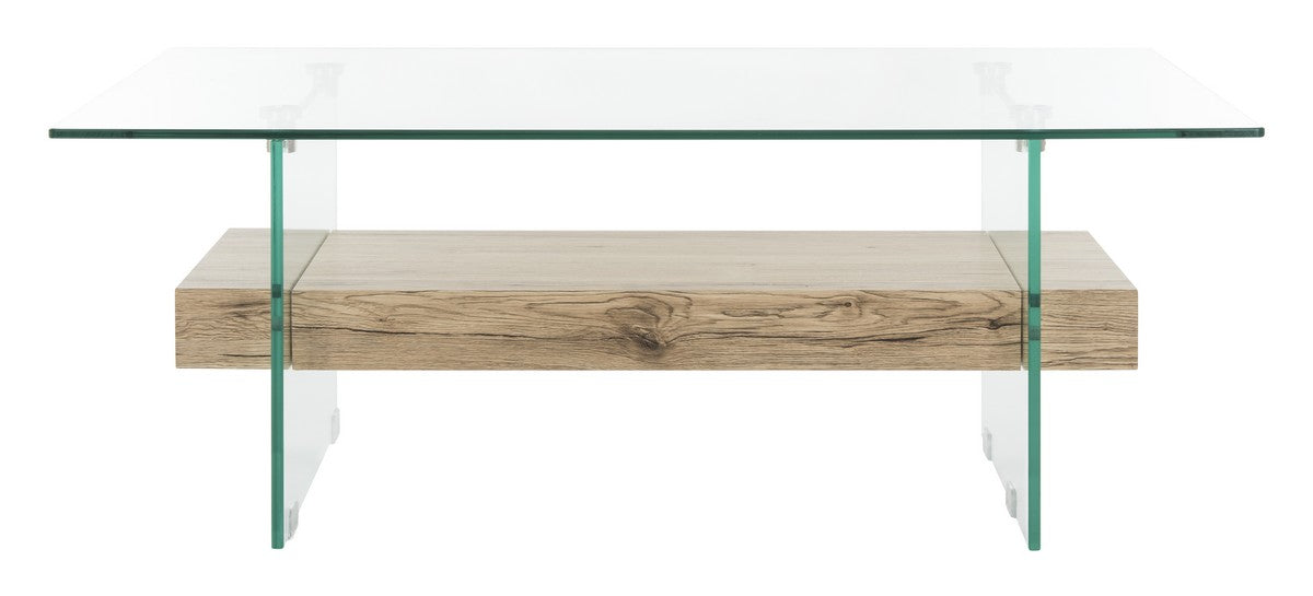 Safavieh Kayley Rectangular Modern Glass Coffee Table | Coffee Tables | Modishstore - 1