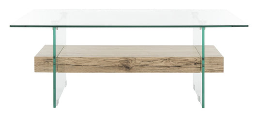 Safavieh Kayley Rectangular Modern Glass Coffee Table | Coffee Tables | Modishstore - 1