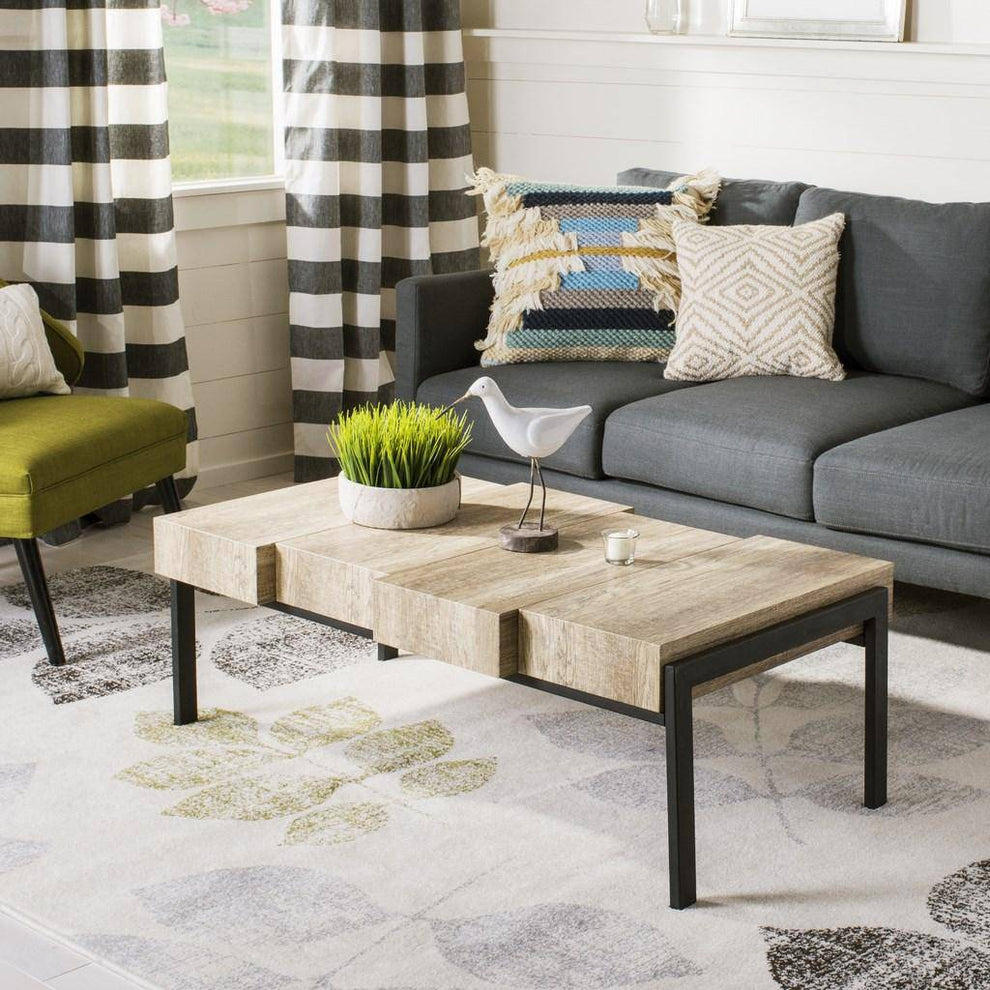 Safavieh Alexander Rectangular Contemporary Rustic Coffee Table | Coffee Tables | Modishstore - 2