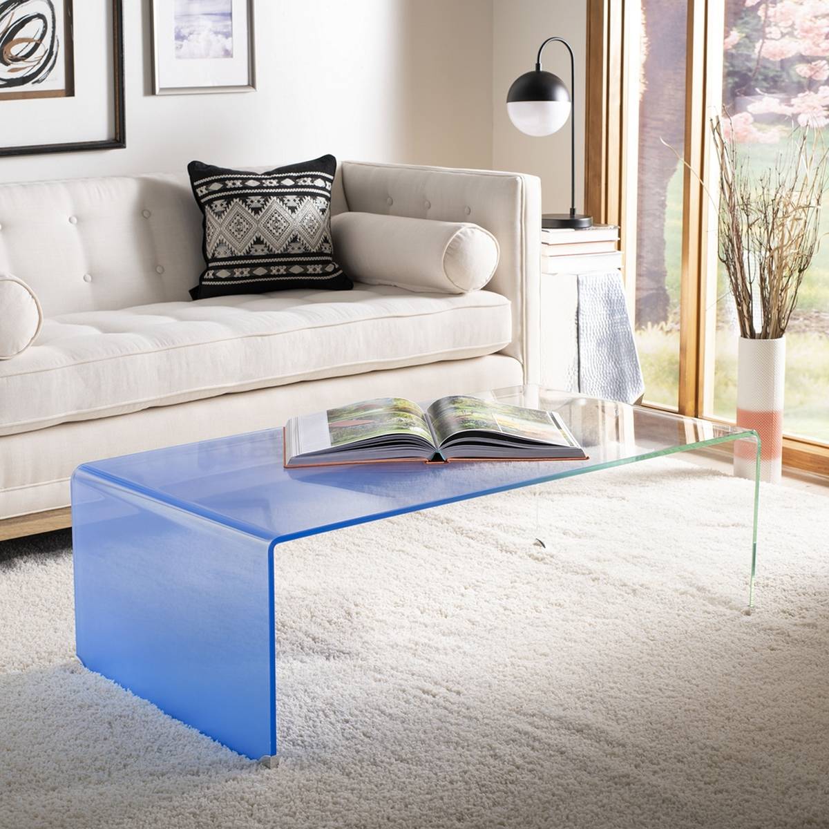 Safavieh Crysta Ombre Glass Coffee Table | Coffee Tables | Modishstore - 2