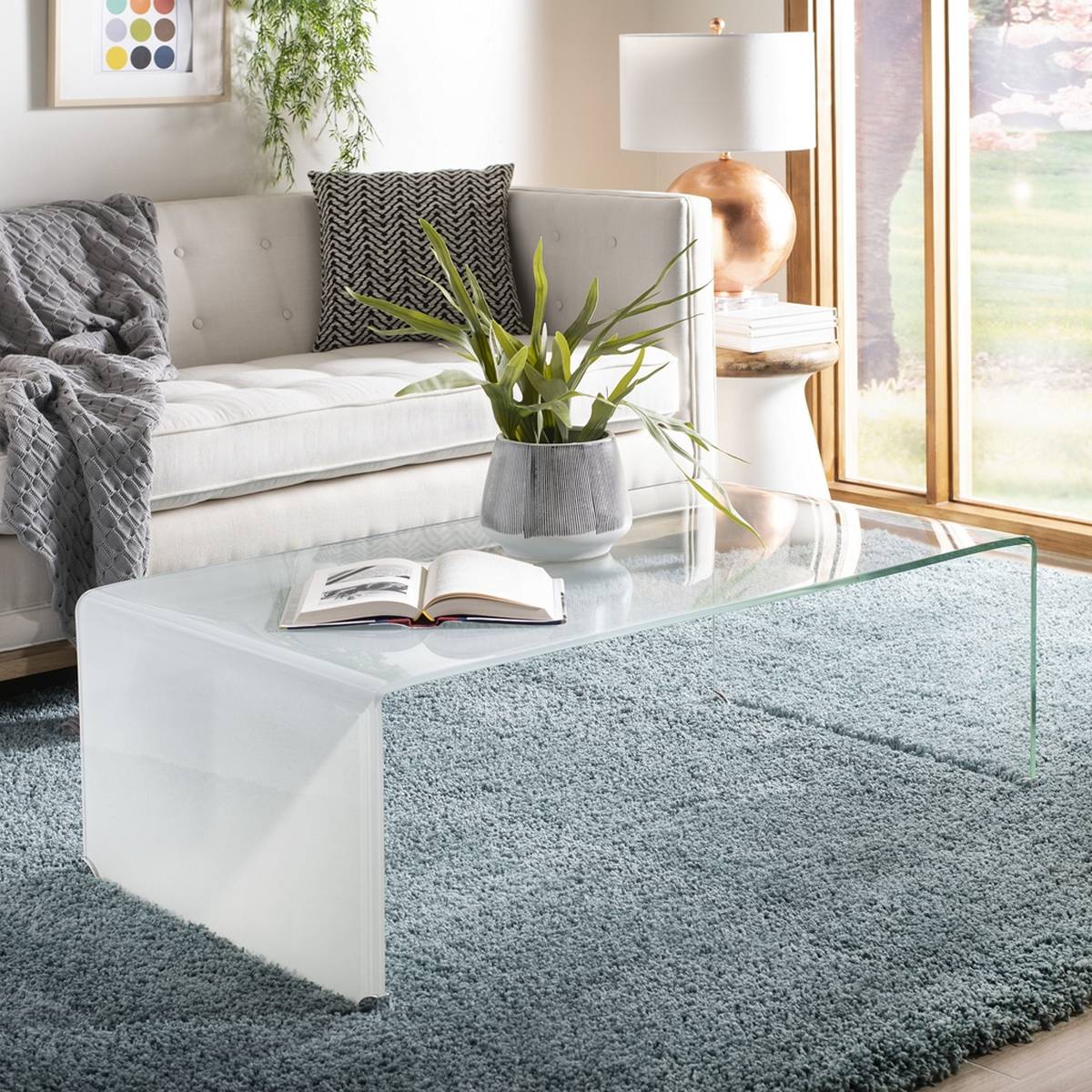 Safavieh Crysta Ombre Glass Coffee Table | Coffee Tables | Modishstore - 6