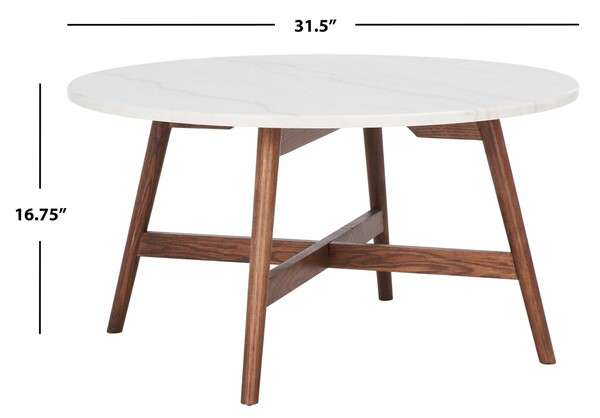 Safavieh Maja Round Marble Coffee Table - Marble | Coffee Tables | Modishstore - 3