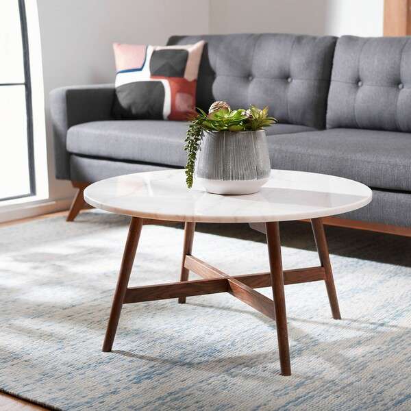 Safavieh Maja Round Marble Coffee Table - Marble | Coffee Tables | Modishstore - 4