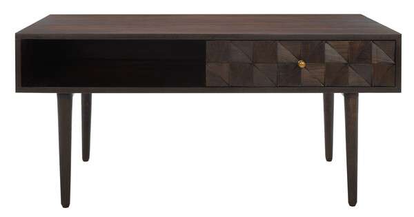 Safavieh Lexington Coffee Table - Walnut | Coffee Tables | Modishstore - 2