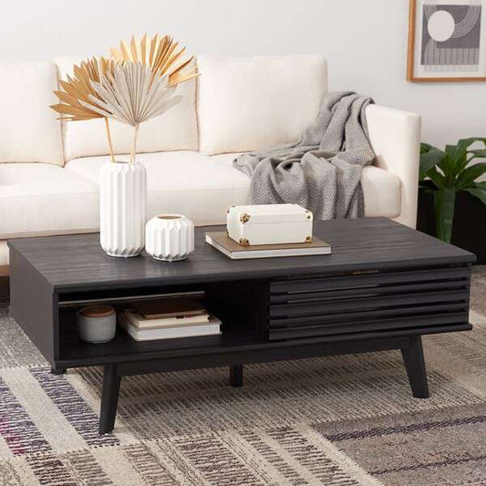 Safavieh Rori 1 Shelf Coffee Table - Black | Coffee Tables | Modishstore