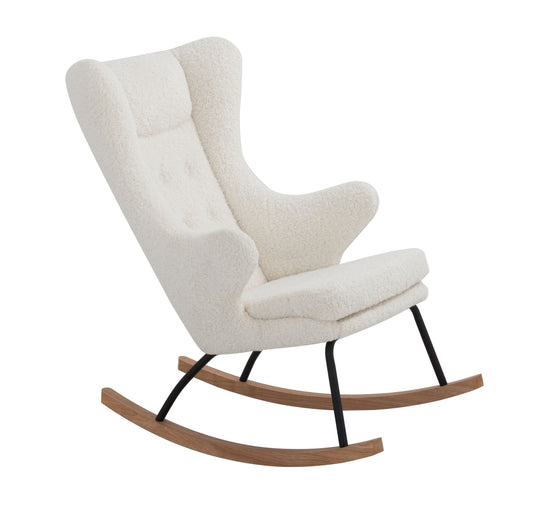 Modrest Colfax - Modern White Sheep Rocking Chair | Modishstore | Lounge Chairs