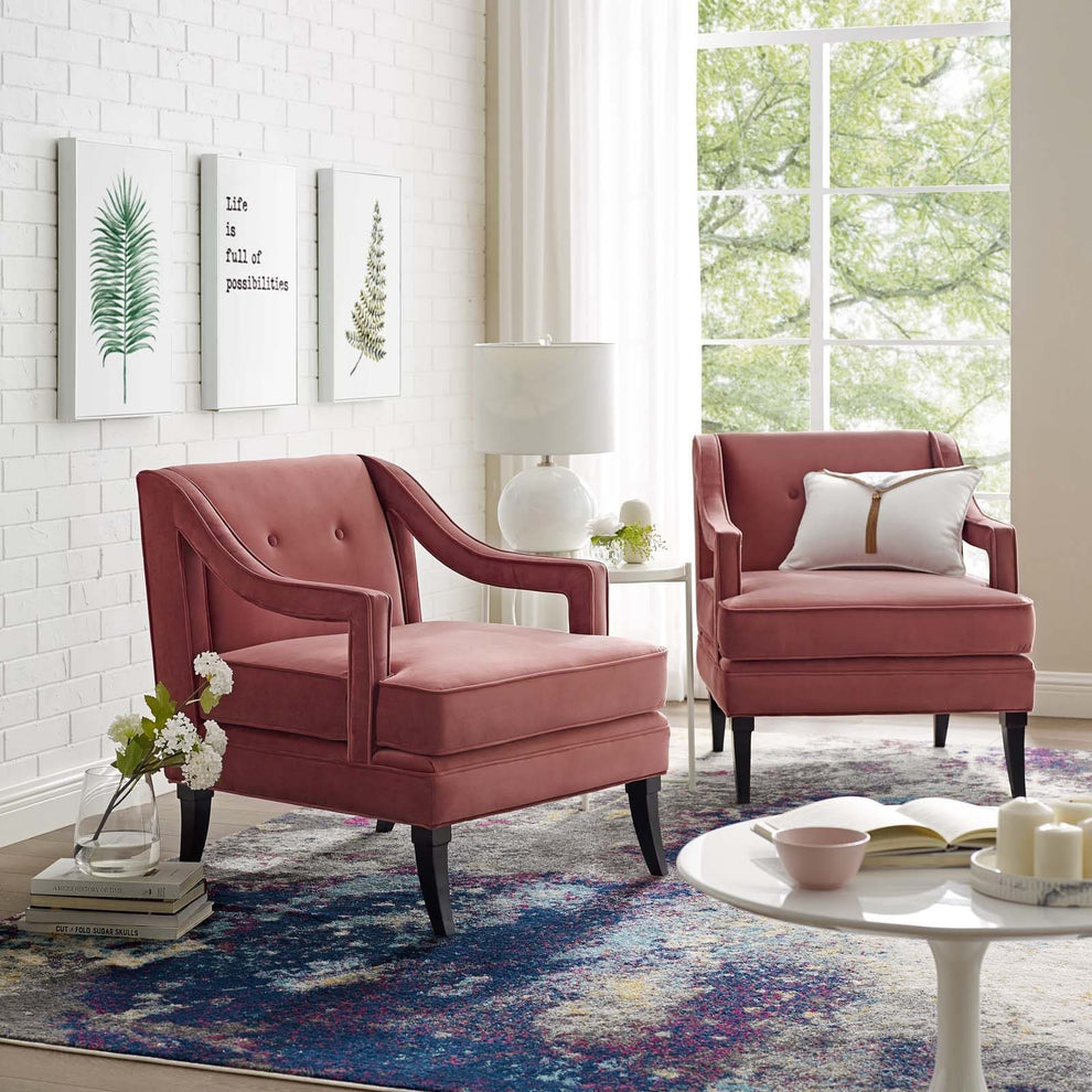 Concur Living Room Set Performance Velvet Set of 2 Modway - EEI-4026 | Armchairs | Modishstore - 6
