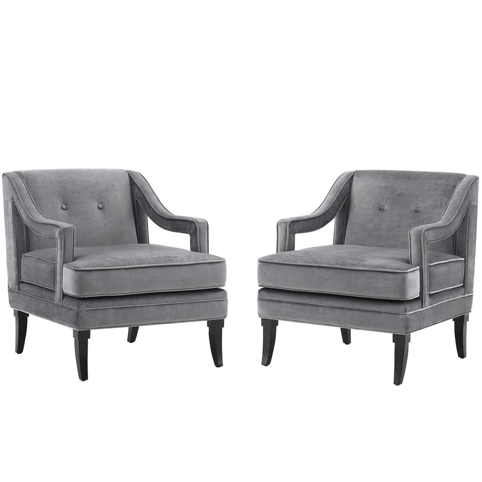 Concur Living Room Set Performance Velvet Set of 2 Modway - EEI-4026 | Armchairs | Modishstore - 12