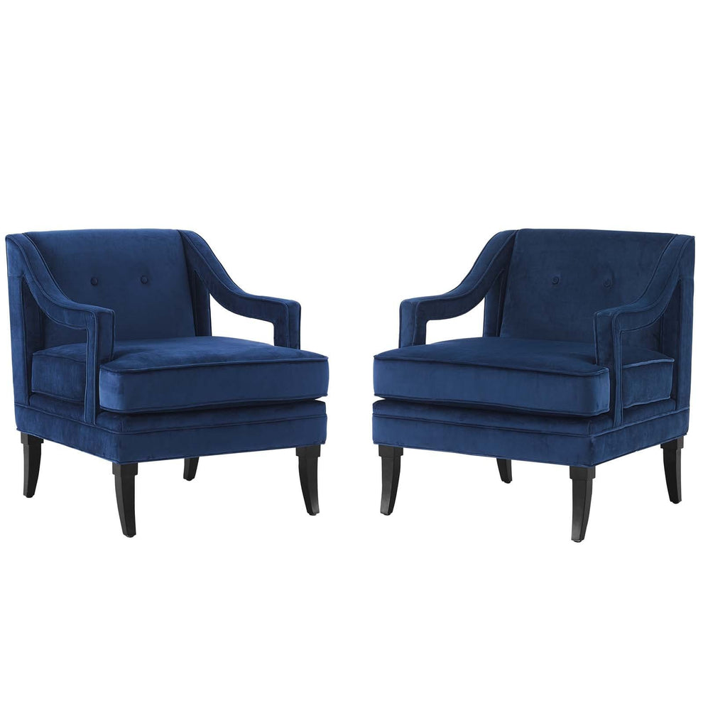 Concur Living Room Set Performance Velvet Set of 2 Modway - EEI-4026 | Armchairs | Modishstore - 17