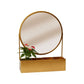Contemplation Gold Metallic Mirror cum Planter Shelf By Accent Decor | Stands | Modishstore - 2