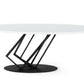Modrest Corbett - Modern High Gloss White w/ Frosted Glass Dining Table | Modishstore | Dining Tables