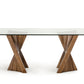 Modrest Corbin Modern Walnut & Glass Dining Table-2