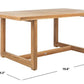 Safavieh Montford Teak Dining Table - Natural | Outdoor Tables | Modishstore - 4