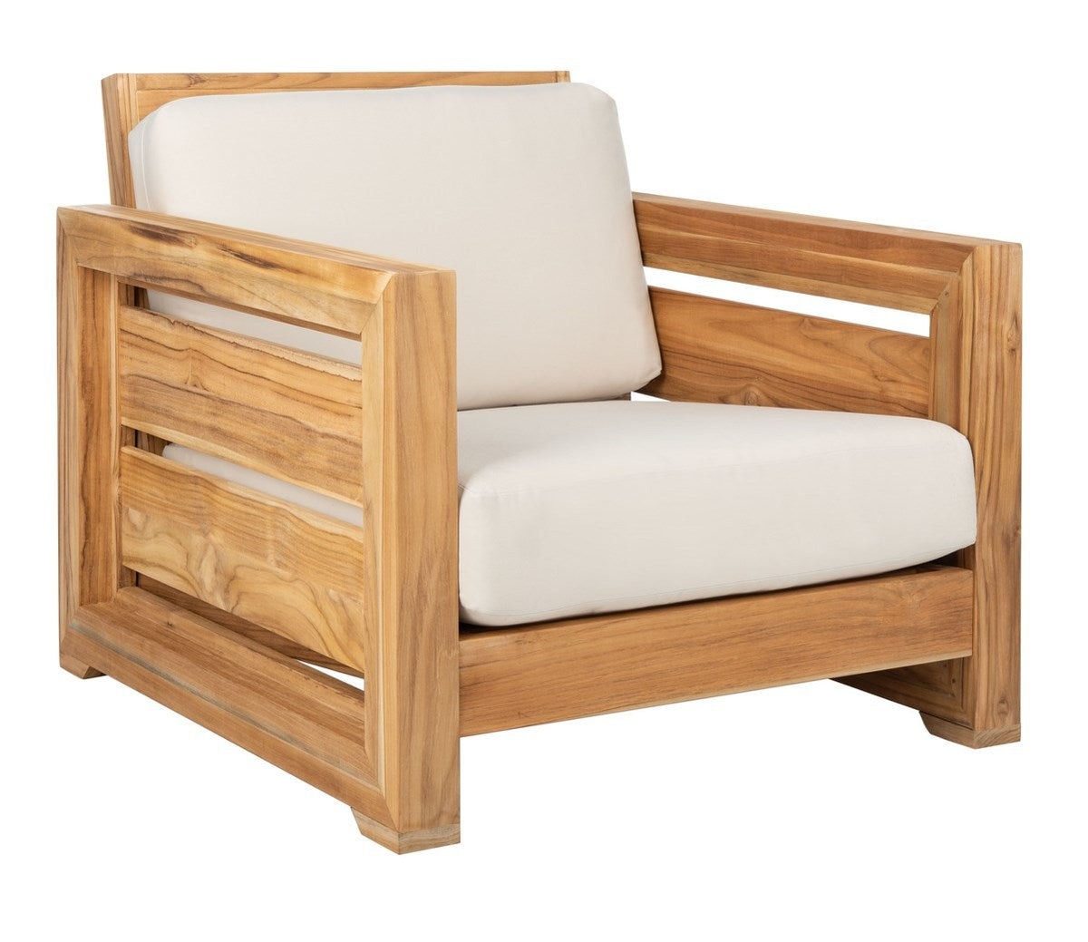 Safavieh Guadeloupe Teak Club Chair | Outdoor Chairs | Modishstore - 4