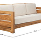 Safavieh Guadeloupe Teak 3-Seat Sofa - Natural | Outdoor Sofas, Loveseats & Sectionals | Modishstore - 4