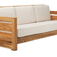 Safavieh Guadeloupe Teak 3-Seat Sofa - Natural | Outdoor Sofas, Loveseats & Sectionals | Modishstore - 3