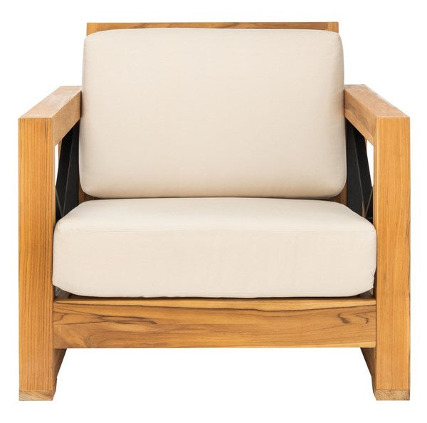 Safavieh Curacao Teak Club Chair | Outdoor Chairs | Modishstore - 5