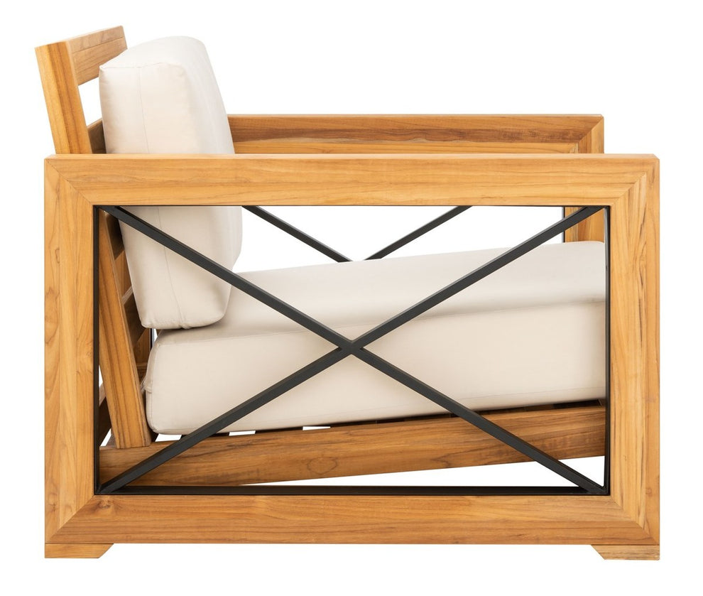 Safavieh Curacao Teak Club Chair | Outdoor Chairs | Modishstore - 2