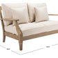 Safavieh Martinique Wood Patio Loveseat - Natural | Outdoor Sofas, Loveseats & Sectionals | Modishstore - 4