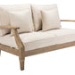 Safavieh Martinique Wood Patio Loveseat - Natural | Outdoor Sofas, Loveseats & Sectionals | Modishstore - 3