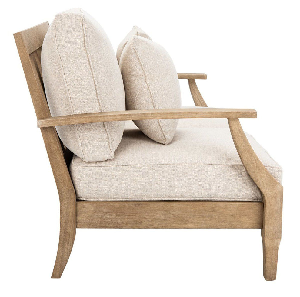 Safavieh Martinique Wood Patio Loveseat - Natural | Outdoor Sofas, Loveseats & Sectionals | Modishstore - 5