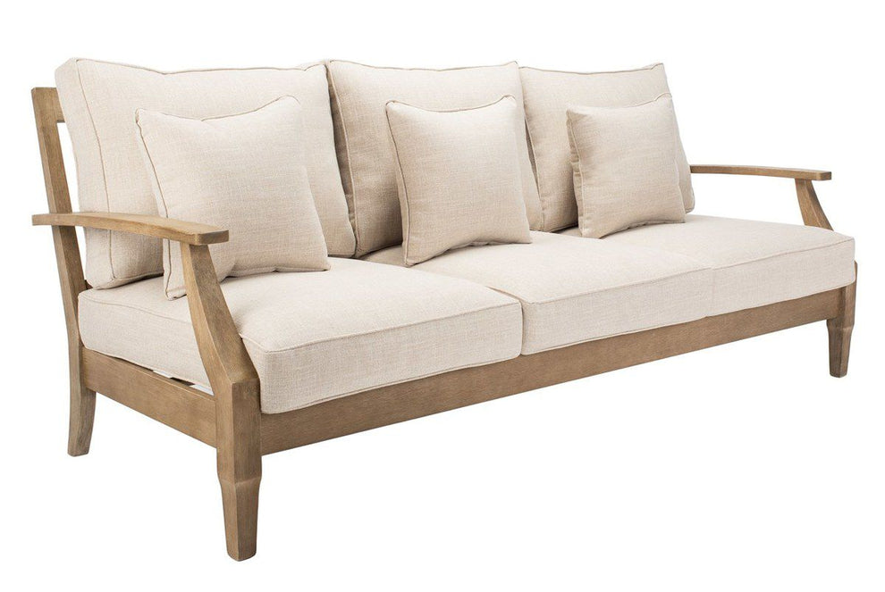 Safavieh Martinique Wood Patio Sofa - Natural | Outdoor Sofas, Loveseats & Sectionals | Modishstore - 3