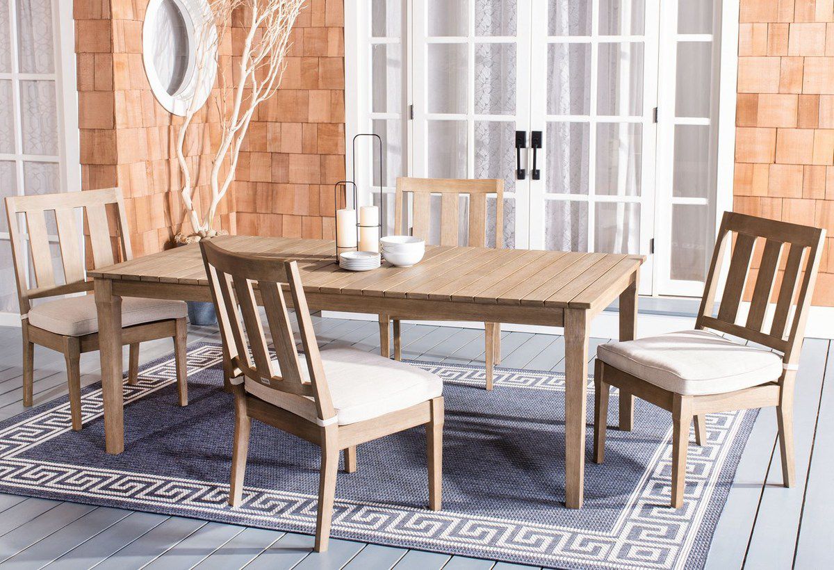 Safavieh Dominica Outdoor Dining Table - Natural | Outdoor Tables | Modishstore
