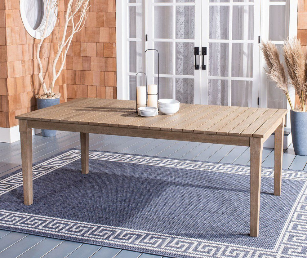 Safavieh Dominica Outdoor Dining Table - Natural | Outdoor Tables | Modishstore - 5